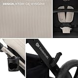 Kinderkraft MOOV 2 4 w 1 system podróżny do wózka dziecięcego, 2 w 1, fotelik samochodowy Mink PRO i-Size 40-75 cm, podstawa ISOFIX, koła odporne na przebicie, kaptur UPF50+, akcesoria, szary