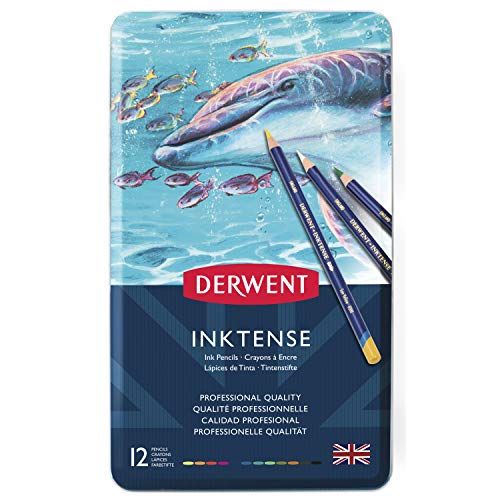 Derwent Inktense Pencil Set, Assorted Color, 12-Tin (2-Pack)