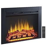 LegendFlame Jaden 36' W x 26' H (EF443) Electric Fireplace Insert with Front Trim Kit, Fire Crackling Sound, 750W/1500W Heater, Remote Control