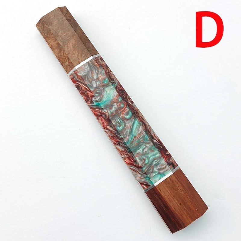 Echeson 1PC Japanese Resin Octagonal Knife Grip Fits for Fruit Knives, Wooden Boning Knife Handle Blank DIY Replacement