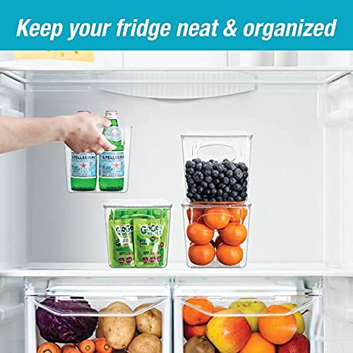 Sorbus Clear Fridge Organizer Bins - 4 Refrigerator Organizer Bins With Lids For Home Essentials, Food, Toiletries, Makeup, Cleaning Supplies, Laundry Room, Pantry And Kitchen Organization And Storage #TOP2