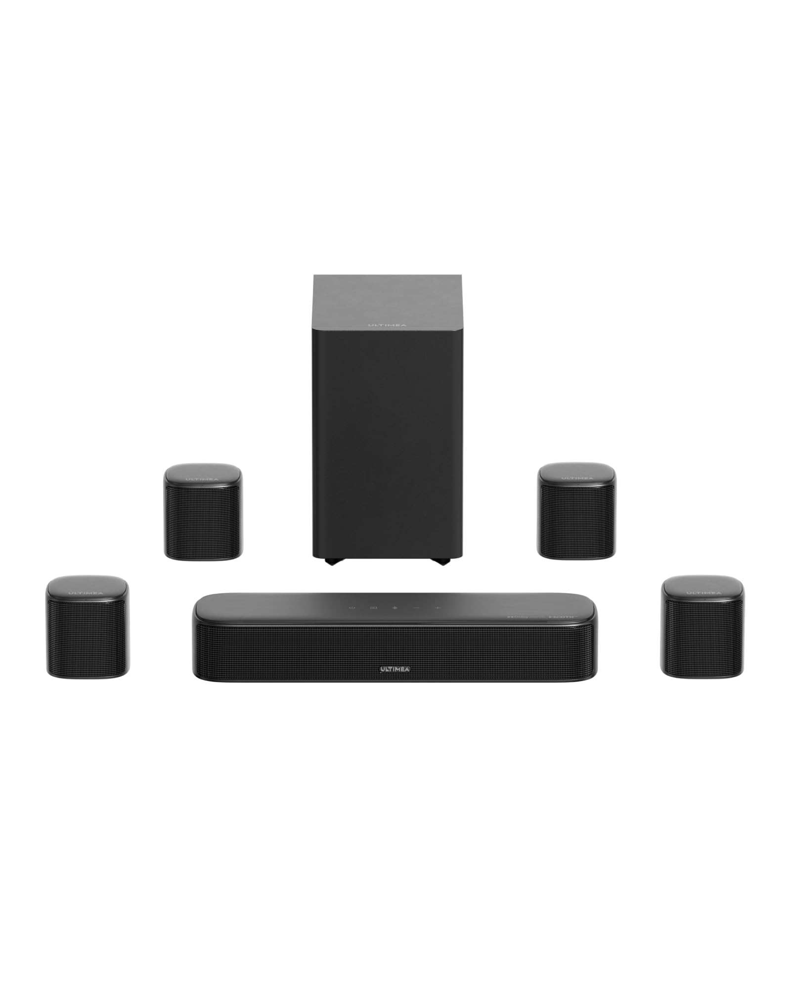 ULTIMEA 7.1 Channel Surround Sound System with Subwoofer, 4 Surround Speakers, with Dolby Atmos, VoiceMX, BassMX, 420 W, Soundbar for TVs, HDMI eARC, App Control, Aura A60 Pro, Model 2026