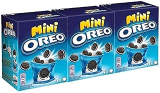 Oreo Mini Snack Packs 3 x Boxes of 6 Bags = 18 Sachets of Small Chocolate & Vanilla Cream Biscuits