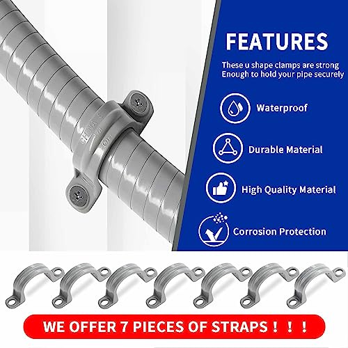 Yariwiz 3/4 Inch Pvc Electrical Flexible Conduit 25 Feet With 3 Pcs Of Straight Adapters, 3 Pcs Of 90 Degree Elbows And 7 Pcs Of Pipe Straps, Liquid-Tight Flexible Non-Metallic Conduit #TOP3