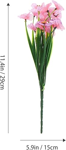 Miniatura 8 de VICASKY 1 juego de 4 piezas de flores artificiales decorativas, violetas africanas, arreglos florales de seda, arreglos florales artificiales, ramo