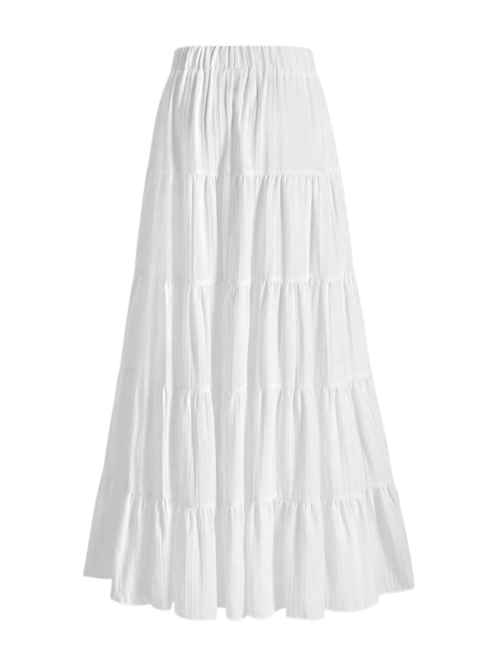 Womens Flowy Trendy Skirt High Waist Loose Long Skirt