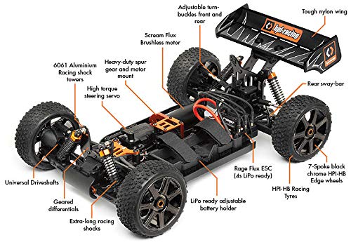 Hpi 1/8th Scale Racing Trophy Buggy Flux Rtr RC Car (107016