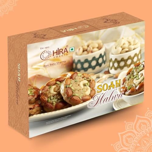 Image of Hira Sweets Soan Halwa (500g) | Made with Pure Desi Ghee | Traditional Indian Sweet | No Artificial Colors or Flavors | Ideal Festival Sweet Gift Pack for Loved Ones