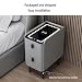 Holzbett Tisch mit Bluetooth Audio und Ladestation Smart Design mit zwei Schubladen Dunkel Grau Finish Multifunktional und stilvoll 25cm breit