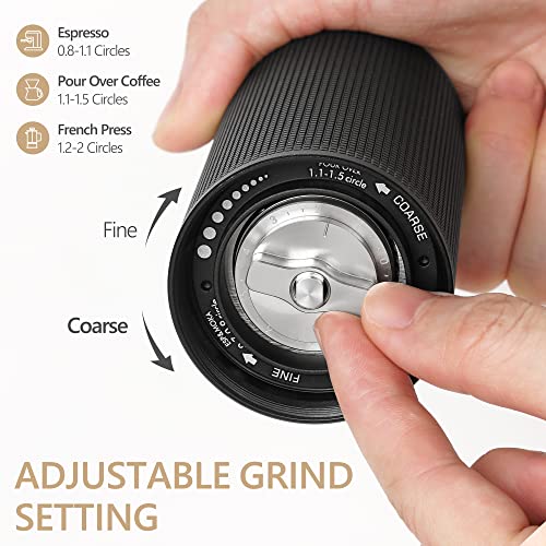 Image of Chestnut C3S Manual Coffee Grinder TIMEMORE, Hand Coffee Grinder with Adjustable Grind Setting, Stainless Steel S2C Conical Burr Coffee Grinder, for Espresso to French Press Black