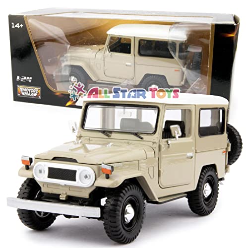Motor Max New 1:24 Display American Classics - Beige Toyota FJ40 Diecast Model Car