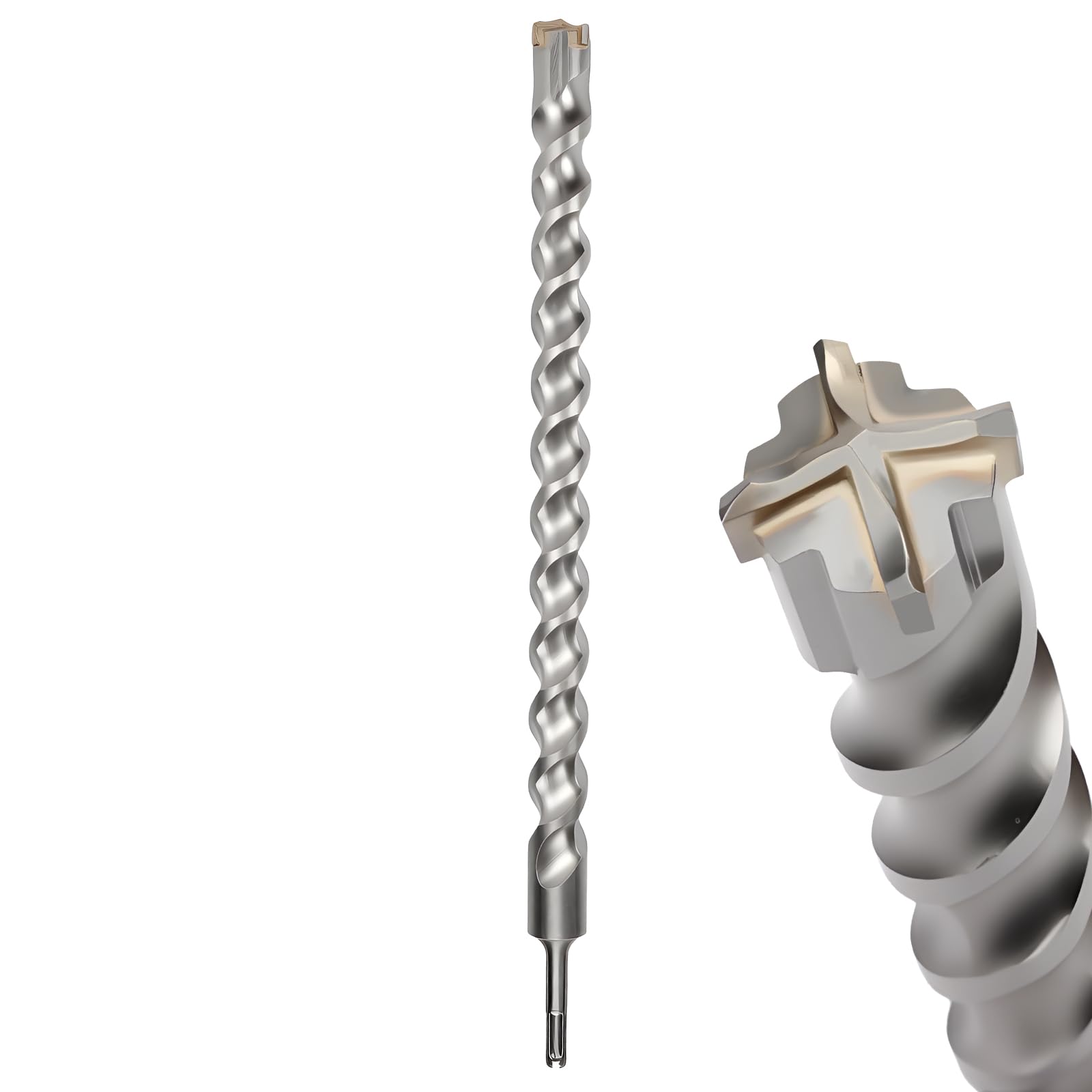 MOXPIFY 35mm Masonry Drill Bit 500mm Long, Hammer SDS Drill Bit for Reinforced Concrete, Brick Walls, SDS Plus Shank (35mm x 500mm) โ image 1