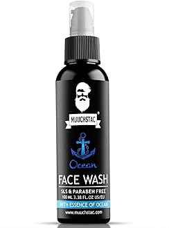 Muuchstac Ocean Face Wash for Men | Fight Acne & Pimples, Brighten Skin, Clears Dirt, Oil Control, Refreshing Feel - Multi-Action Formula (100 ml)