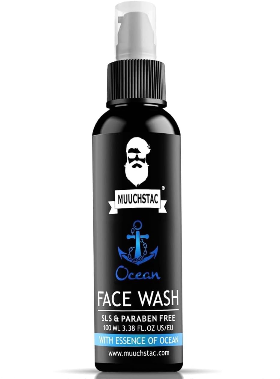 Ocean Face Wash for Men | Fight Acne & Pimples, Brighten Skin, Clears Dirt, Oil Control, Refreshing Feel - Multi-Action Formula (100ml (Pack Of 1))