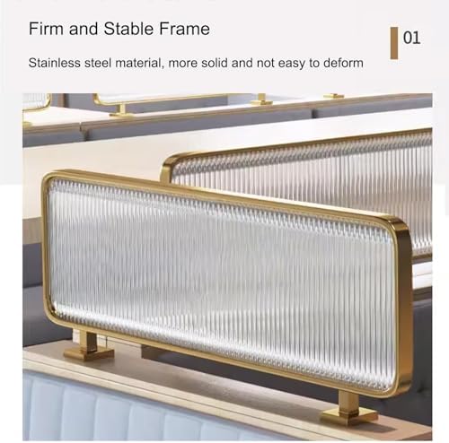 Translucent Glass Desk Privacy Divider for Office & Restaurant Workspaces - Stylish Partition for Enhanced Focus & Collaboration, Space-Saving Design