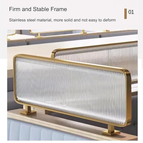 Cloison de séparation en verre trempé isolant visuel pour table