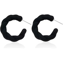 YUNXI C Shape 80s Earrings for Women Retro Neon Acrylic Hoop Colorful Dangle Earrings Summer Themed Party Costume Jewelry Accessory