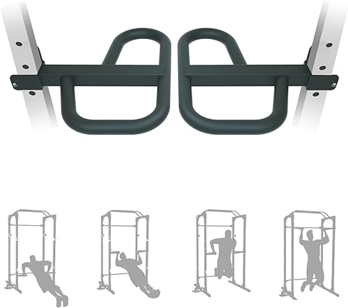 Dip Bar Attachment for 2"x2" Squat Rack, Heavy Duty Power Rack Attachment with 58" or 1" Hole