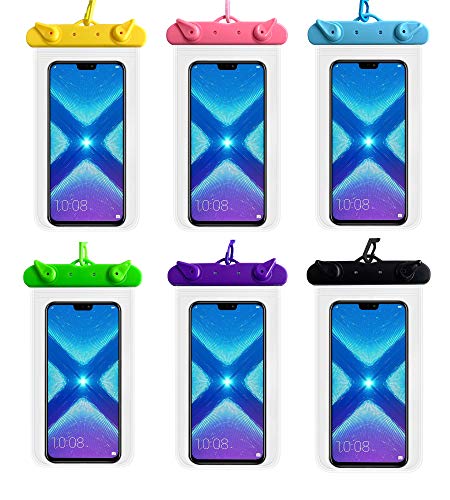 Waterproof Cell Phone Pouch Underwater Clear Phone Pouch Dry Case Dry Bag Universal for iPhone X/8/8P/7/7P, Samsung Galaxy S9/S8/S8P/Note 8 up to 6.5