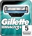 Gillette Mach3 + lame di rasoio per uomo 5 ricariche