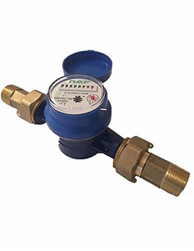 Miniatura 15 de Medidor de agua DAE AS130U-50P, 1/2", con salida de pulso, medición en galones + acoplamientos