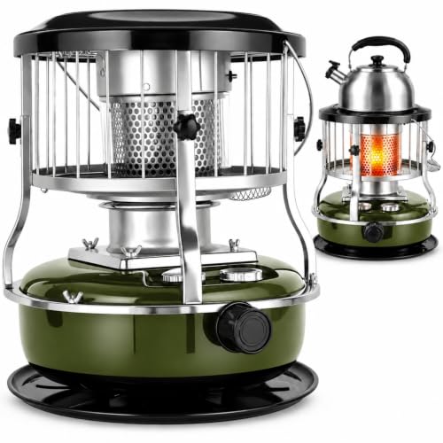 2-in-1 Portable Kerosene Heater, 9000 BTU, Non-Electric Heaters for Indoor