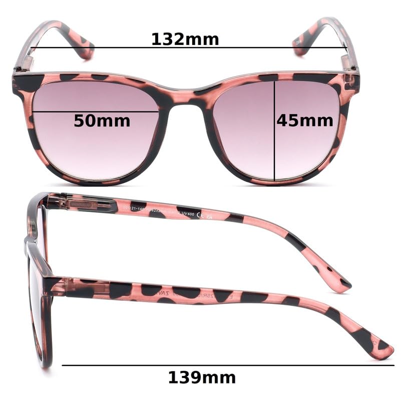 ZAVISH Reading Sunglasses Womens Designer Style Crystal Grey Tinted Sun Readers Glasses Spring Temples UV400 Lens & Case +1.25 - Image 4