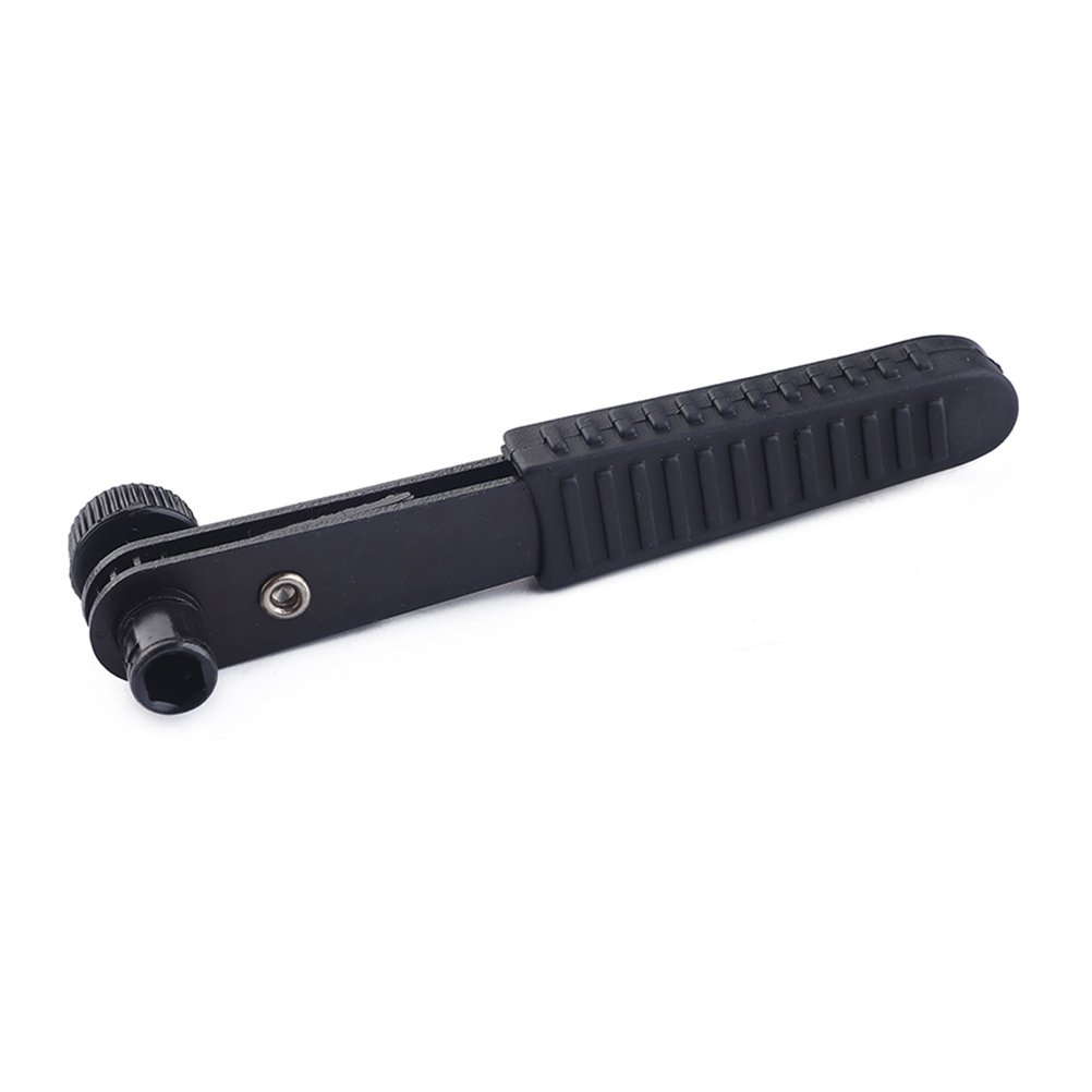 Yardwe Mini Cricchetto Nero Inserti 1/4 in Acciaio e Pvc, Chiave Compatta Rotazione a 360 Gradi per Riparazioni