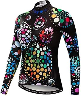 Women Long Sleeve Cycling Jersey MTB Shirts Mountain Bike Tops Bicycle Clothing Circle