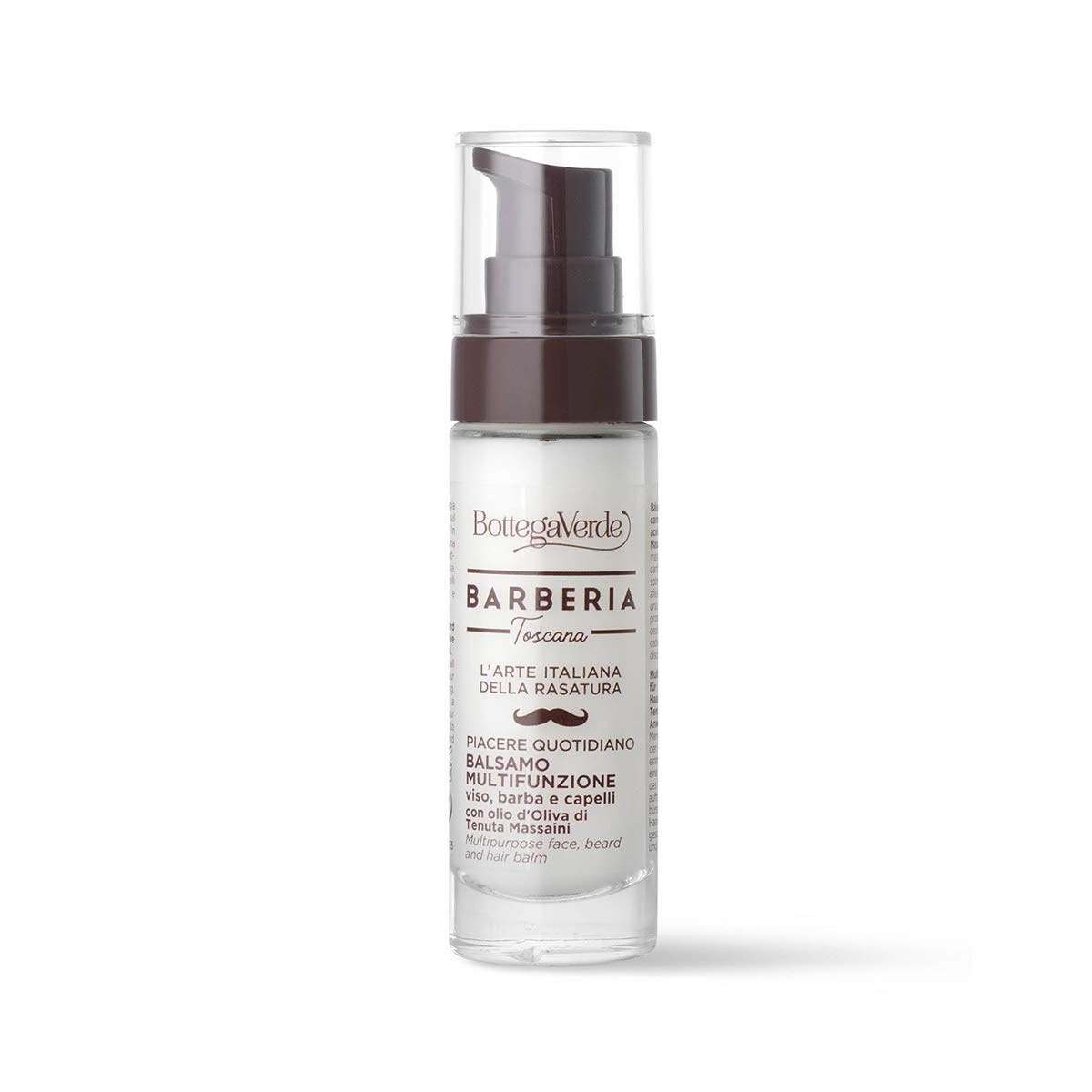Bottega Verde, Barberia Toscana - Wielofunkcyjny balsam, twarz, broda i włosy - z oliwą z oliwek z Tenuta Massaini (30 ml)
