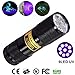 Bright Eyes 2-Pack - Best Black Light - Top UV Pet Urine Stain Detector - Head Lice or Bed Bug Revealer (Aluminum, 9 LED)