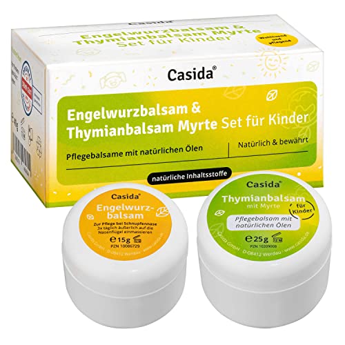 Engelwurzbalsam & Thymianbalsam Myrte Kinder Set Ideales Set für Babys Kinder Bewährte Pflegebalsame in Apothekenqualität Von Hebammen empfohlen Frei von chemischen Zusatzstoffen