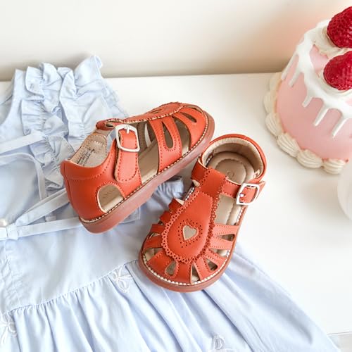 Image of Otter MOMO Girls Open Toe Princess Flat Sandals with Comfort Sole Summer Sandals