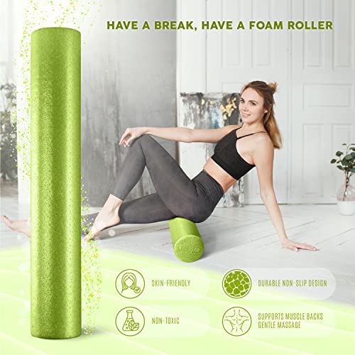 image for Yes4All EPP Exercise Foam Roller – Extra Firm High Density Foam Roll
