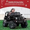 Best Choice Products Jumbo 12V Kids Electric Vehicle Toy Ride On Car with Parent Remote Control for Toddlers, Seat Harness, 65 lb Weight Capacity, Spring Suspension, 3.7 MPH Max Speed - Black