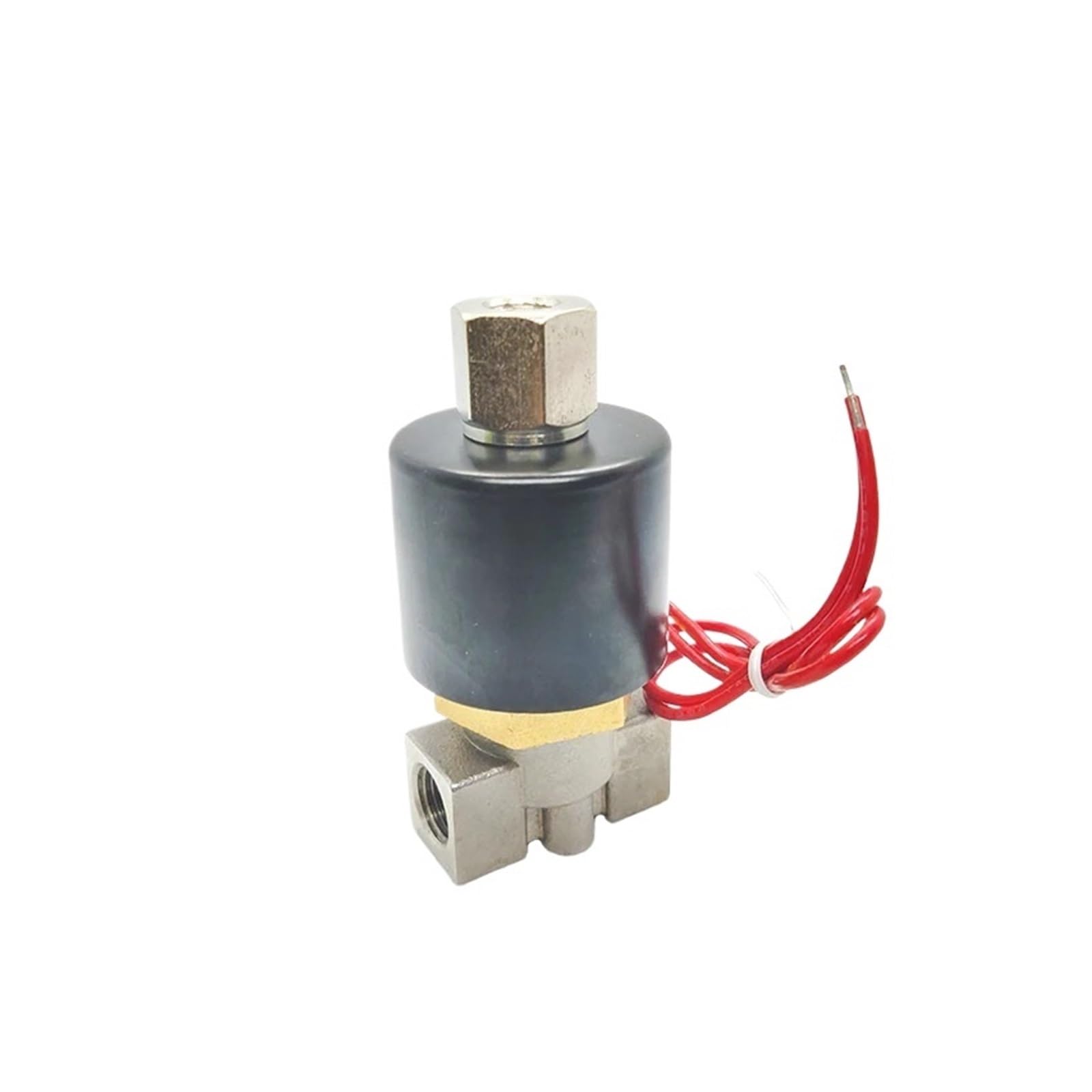 Magnetventil, 1/4 Zoll normalerweise offenes 2-Wege-Magnetventil aus Edelstahl, AC22V, DC12V(220)