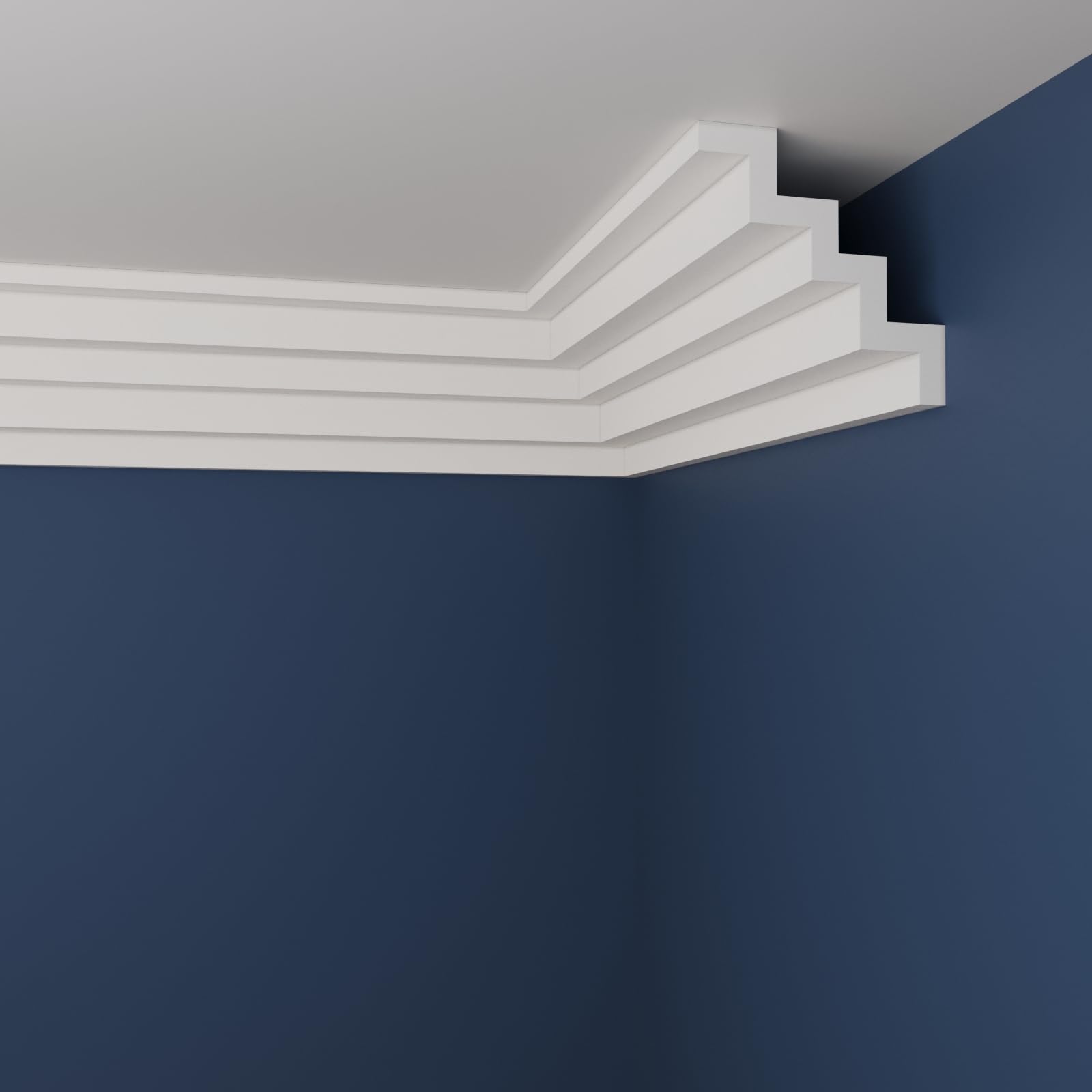 WOLDECOR Premium XPS Coving Cornice – Lightweight Decorative Coving for Ceilings, Durable Cornice Moulding Trim, Paintable XPS Ceiling Coving for Modern Home Interiors (WM20, 16 Meters) — image 1