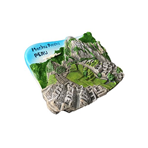 Imán Decorativo 3D Machu Picchu Perú Redondo miniatura 2