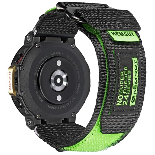 torbollo Nylon Watch Band for Amazfit T-Rex 2, Hook and Loop Sport Strap