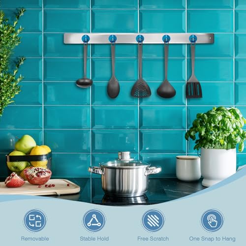 Image of Neosmuk Magnetic Hooks Steel Tube Design for Cruise,80lb+ RoyalBlue,10 Pack