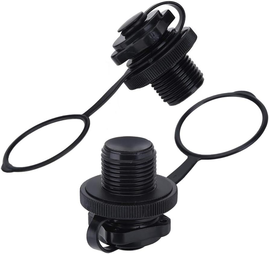 Air Valve for Inflatable Boat Screw Air Valve Replacement Spiral Air Plugs for Inflatable Raft Kayak Canoe Airbed PVC Boat - 2PCS