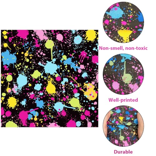 Image of gisgfim 50 Pcs Neon Napkins Glow in Dark Birthday Party Disposable Paper Napkins Decorations Favors for Glow Theme Party