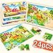 Wooden Puzzles for Kids Ages 4-6, 24 Pieces Dinosaur, Undersea, Wildlife, Farm Jigsaw Puzzles for Kids Ages 3-5. 4 Pack Toddler Puzzles Toys for Boys and Girls Ages 3,4,5,6 Year Old
