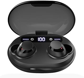 Aruind Wireless Earbuds Bluetooth Headphones, 56H Playback True Wireless Stereo Earbuds LED Display IPX7 Waterproof Deep Bass Built-in Mic Earphone with Wireless Charging Case for iPhone/Android