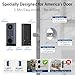 eLinkSmart Smart Door Lock with Camera Deadbolt with Video Doorbell PIR Motion Detection Front Door Lock with Fingerprint Keypad Code Long-Lasting Battery Built-in Wi-Fi No hub Required No Drilling