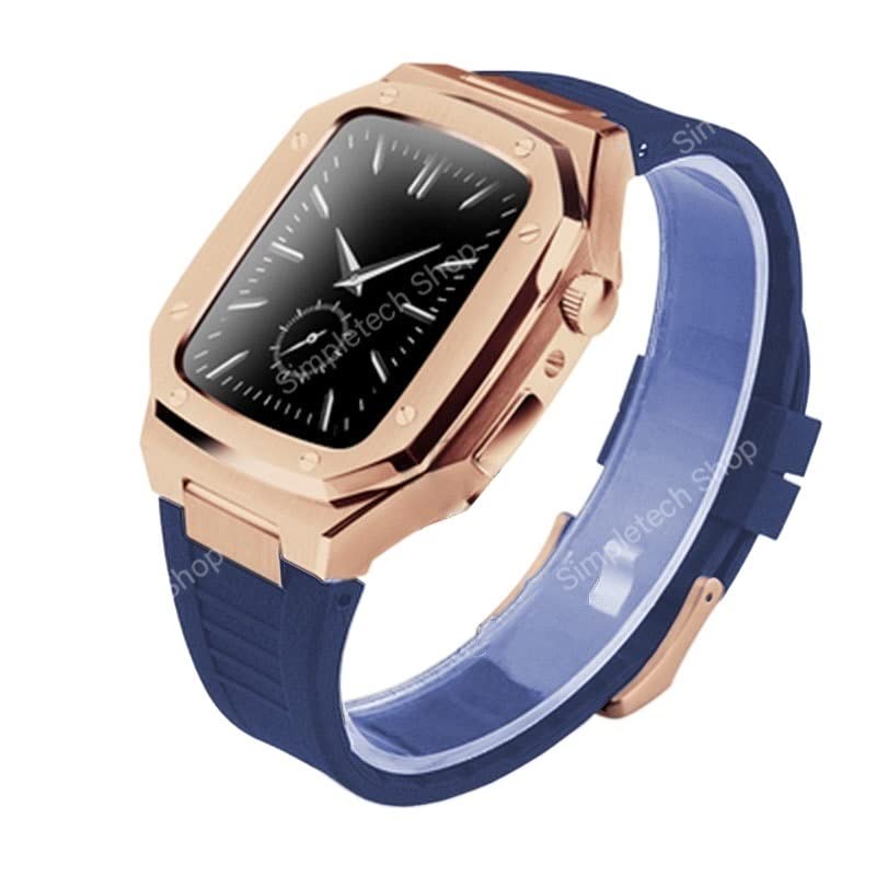 Bracelet de montre en acier résistant aux rayures boîtier Apple Watch 45mm