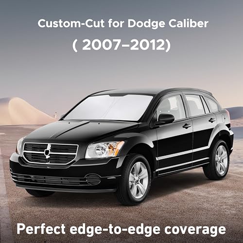 Image of EcoNour Windshield Sunshade Compatible for Dodge Caliber 2007-2010 2011 2012, Sun Visor for Front Windshield & Window Sun Shade Cover, UV Heat Blocker & Protector, Car Accessories