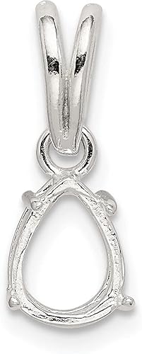 Plata esterlina 4 Prong Pear Setting 0.276x0.394 in Encontrar joyería para hacer joyas, Metal, No es una piedra preciosa