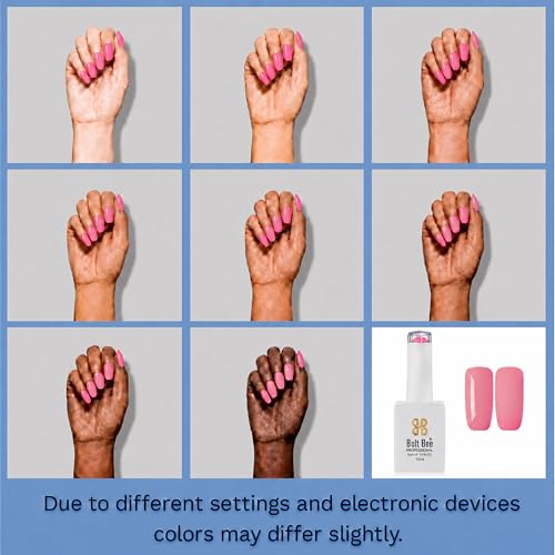 Image of Bolt Bee Pink Color Gel Nail Polish Soak Off UV Gel 15ML DIY at Home Manicure Salon Nail Art