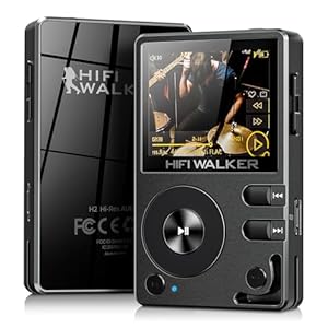 H2 HiFi MP3 Player with Bluetooth 5.2, Lossless DSD FLAC Player, Digital Audio Player Hi Res Portable Music DAP Player with 64GB Micro SD Card, Support Up to 256GB